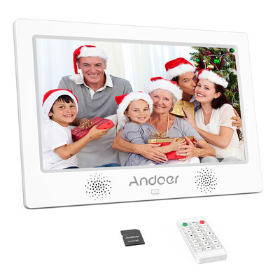 

Andoer 101 Inch Digital Photo Picture Frame 1024600 Resolution TFT-LED Screen Support CalendarClockAlarm ClockPhotoMusicVid