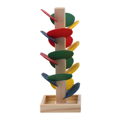 

Unique Wood Tree Leaves Blocks Marble Ball Run Track Game Toy Children Educational Toys