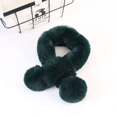 

New Korean Baby Winter Ball Cross Scarf For Girls Boys Children Warm Scarf Baby Plus Thick Cotton Kids Scarf 1-5Y