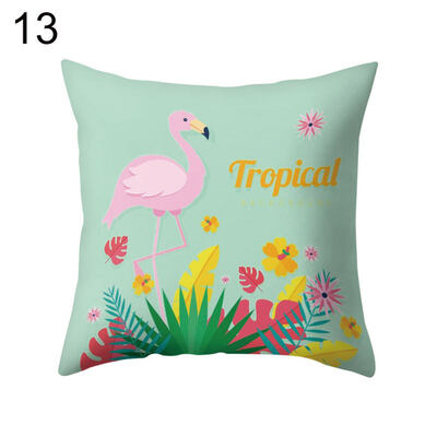 

Flamingo Square Throw Pillow Case Cushion Cover Sofa Bed Car Cafe Office Decor