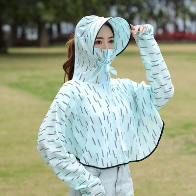 

Sunscreen Womens New Summer Long Sunscreen Fairy Breathless UV-resistant Loose Jacket Cycling