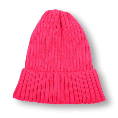 

Kids Boy Girl Hat Winter Hat Simple Concise Solid Color Knit Comfortable Beanie Cap