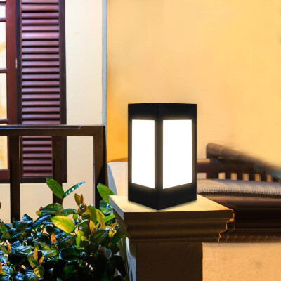 

Solar column head light outdoor waterproof European garden villa courtyard coffee lamp fence door pillar table lamp