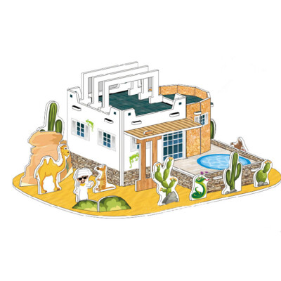 

Gotoamei Paper Board Puzzle Early Learning Construction Assemble Children Home Decoration