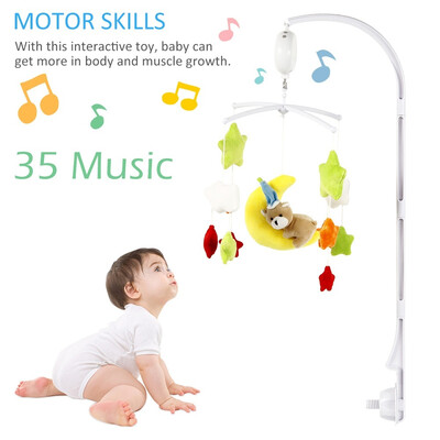 

35 Music Electric Rotating Mobile Musical Cot Bell for Baby Baby Toy Good Sleep Enhance Emotion Music Ability