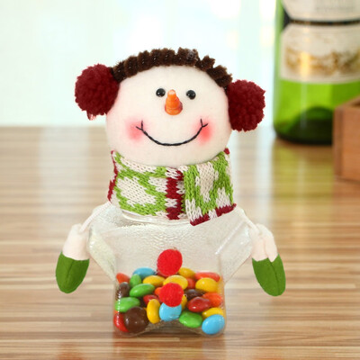 

Tailored Christmas Candy Jar Storage Bottle Friends Child Kid Flannel Sweet Gifts Snowman