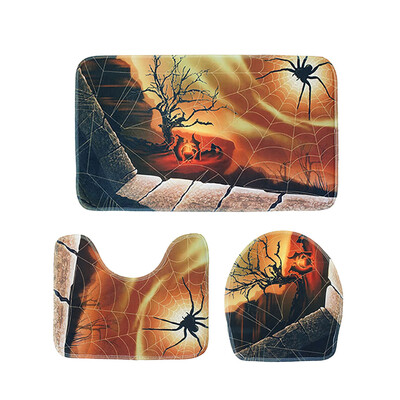 

〖Follure〗Happy Halloween Series Toilet Floor Mat Exquisite Print Three-Piece Toilet Mat