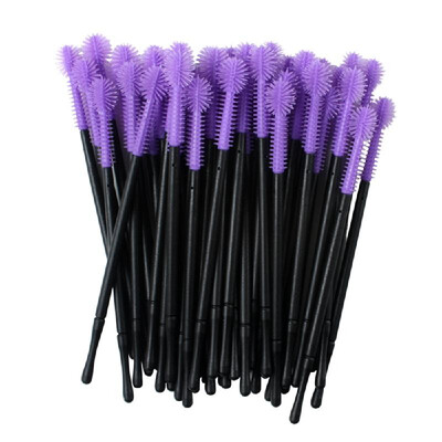 

50PCS Disposable Silicone Eyelash Mascara Wands Brushes Cosmetic Eyelash Extension Applicators