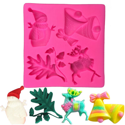 

Tailored Red Christmas Cake 3D Silicone Stencils Cookie Latte Stencil Coffee Cake Mold