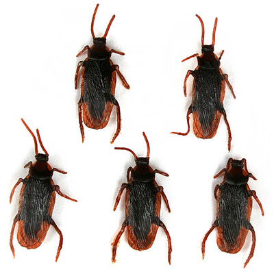 

Plastic Artificial Cockroach Realistic Prank Trick Toy for Fools Day Halloween Party 5pcs