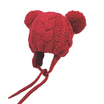 

Toddler Baby Hat 3M-36M Winter Newborn Cute Warm Kids Girls Boys Baby Hats Knitted Wool Caps With Ball