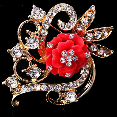 

New Korean Version Womens Wedding Rhinestone Diamante Crystal Brooch