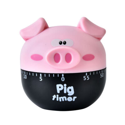 

1PC Cartoon Pig Shape Kitchen Timer Home Alarm Clock Countdown Piglet Machinery Electronic Timer For Cooking Baking Frying