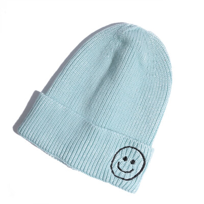 

Cap children smiling face lovely lady knitting hat autumn&winter Korean version 100 new woolen cap Korean ear protection cap