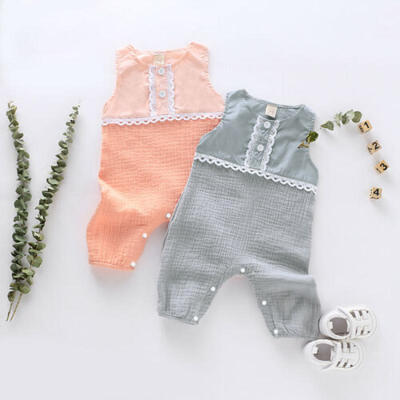 

Newborn Baby Kids Girls Sleeveless Romper Jumpsuit Bodysuit Clothes Outfits Set