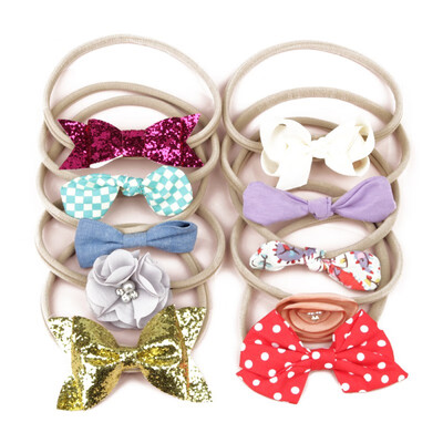 

New 10Pcs Baby Cute Girls Rabbit Ears Design Headband Headwear Apparel Photography Prop Party Gift