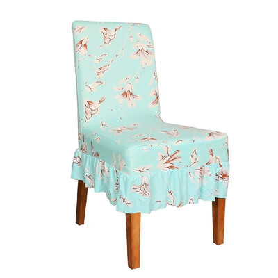 

Chair Covers Print Pattern Long Skirt Dining Chair Slipcovers Stretch Anti Dust