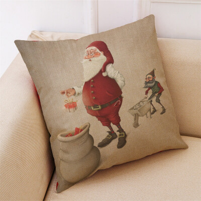 

Tailored New Christmas Cotton Linen Pillow Case Sofa Cushion Cover Home Decor