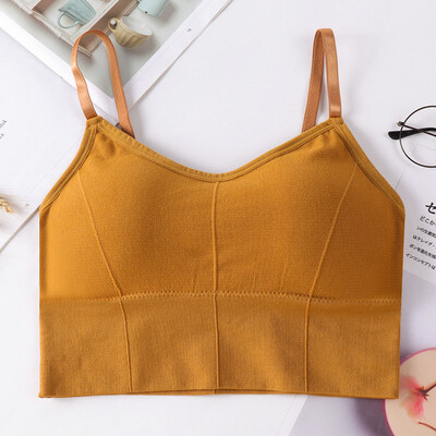 

Fashion New Seamless Short Camisole With Chest Pad Wrapped Chest Ladies Bottoming Tube Top