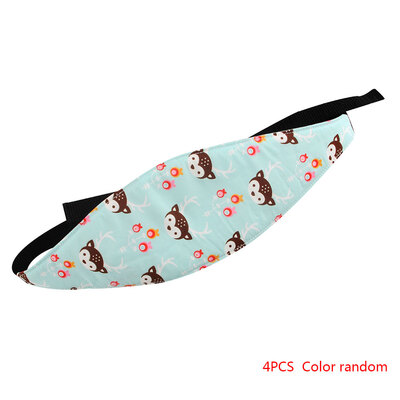 

4pcs Car Seat Baby Adjustable Head Support Hugger Auto Seat Neck Relief Head Strap Sleep Positioner Belt Color Random