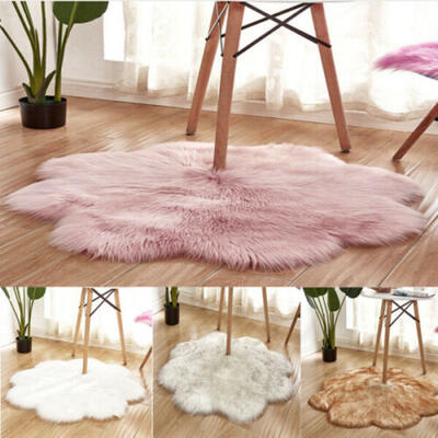 

Blossom Fluffy Living Room Soft Faux Fur Fake Sheepskin Rugs Washable Mat