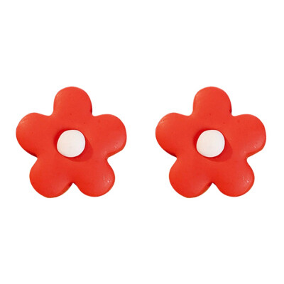 

Sweet Lovely Earrings For Women Color Flower Shape Earring Fashion Personality Resin Stud Earrings