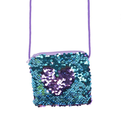 

Children Mini Sequin Zipper Cross-body Handbag Fashion Kids Shoulder Messenger Bag