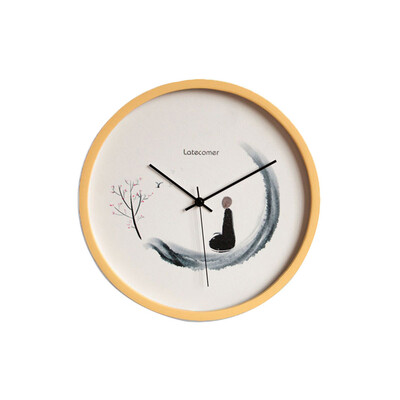 

Gobestart LATECOMER New Clock Watch Wall Clocks Silent Wooden Home Decoration Living Room