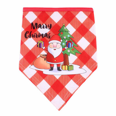 

Christmas Pet Bibs Costume Stylish Christmas Santa Scarf Bibs Kerchief Accessories For Small Pet