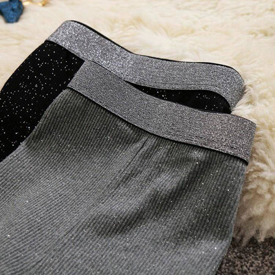 

Sequins Women Elastic Tight Casual Pants New Fashion Ankle Trousers Autumn High-Rise Ladies Pencil Pants