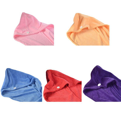 

Quick Dry Microfiber Towel Hair Magic Drying Thicken Turban Wrap Hat Solid Absorbent Bathroom Shower Cap