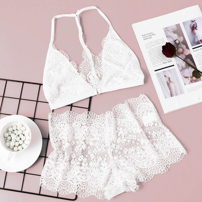

Gobestart Womens Plus Size Sexy Lace Lingerie Nightwear Bra G-string Underwear Sleepwear