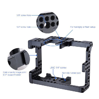 

Andoer Protective Video Camera Cage Stabilizer Protector w Top Handle for Sony A7II A7RII A7SII ILDC Mirrorless Camcorder