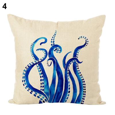 

45x45cm Turtle Octopus Pillow Case Cushion Cover Home Cafe Sofa Bed Car Decor
