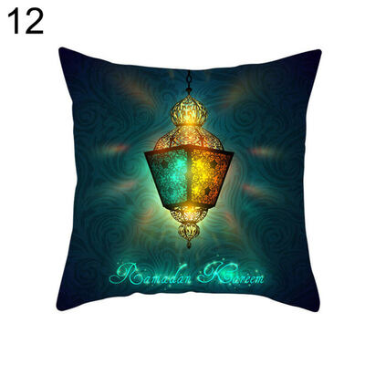 

Eid Mubarak Throw Pillow Case Islamic Ramadan Festival Cushion Cover Home Decor