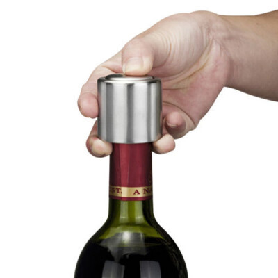 

Stainless Steel Vacuum Sealed Red Wine Storage Bottle Stopper Plug Bottle Cap Opener Wine tool