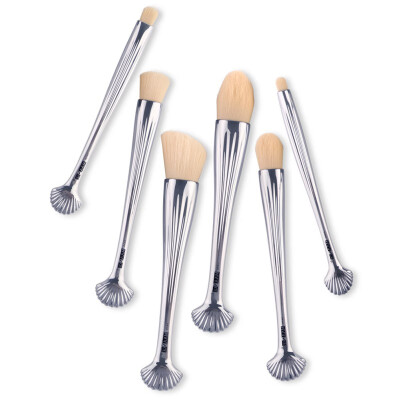 

6Pcs Shell Makeup Brushes Set Cosmetic Power Blush Contour Concealer Blending Foundation Eye Shadow Brush Tool Kit