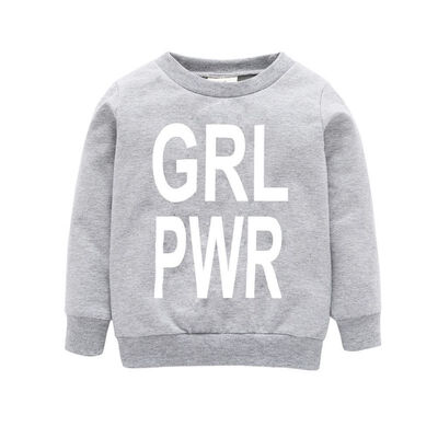 

Family Matching Outfit Sweater Mother Kids Girls Loose Letter Printing T-shirts Grey Spring Autumn Cotton Tee Shirts z