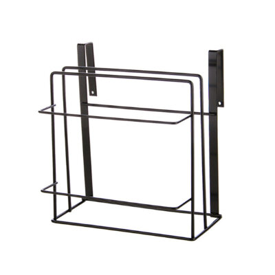 

Double Layer Kitchen Cabinet Iron Shelf Chopping Board Storage Rack Towel Holder