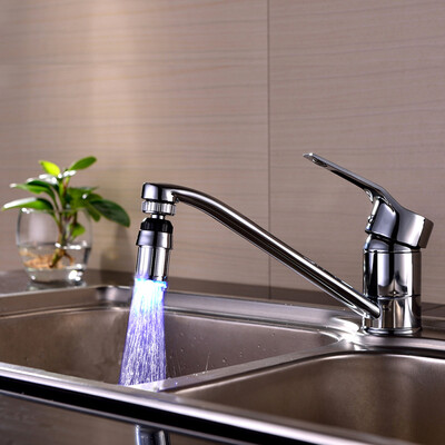 

Gobestart Kitchen Sink 7Color Change Water Glow Water Stream Shower LED Faucet Taps Light