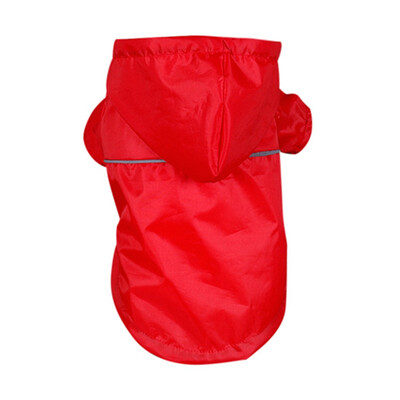 

Pet PU Reflective Raincoat Summer Hooded Rain Coat Outdoor Waterproof Jackets Clothes For Small Large Dogs Cats Puppy Kitten