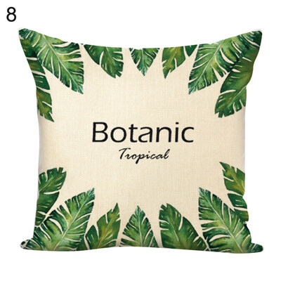 

Letter Leaves Square Throw Pillow Case Cushion Cover Home Sofa Bed Car Decor