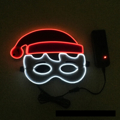 

Christmas Halloween Mask Party Bar Color EL Cold Light Luminous Mask DJ Music Cosplay Decor Props Supplies