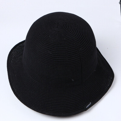 

The hat is a retro art&the childrens spring&summer casual knitted basin cap students fold out the sun-shading cap