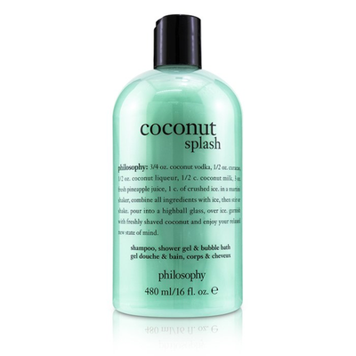 

PHILOSOPHY - Coconut Splash Shampoo Shower Gel & Bubble Bath 480ml16oz