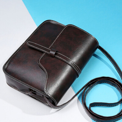 

Fashion Women Faux Leather Solid Color Crossbody Shoulder Bag Phone Key Pouch