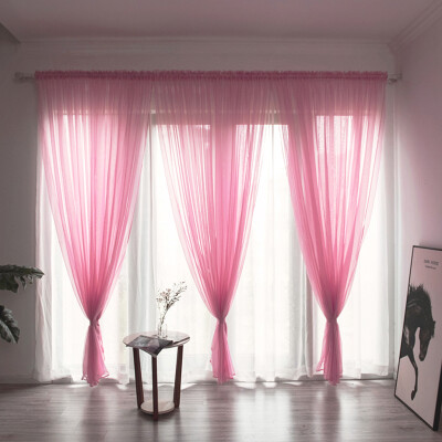 

Toponeto Leaves Sheer Curtain Tulle Window Treatment Voile Drape Valance 1 Panel Fabric