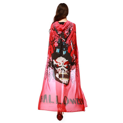 

New Hot Halloween Fairy Wings Chiffon Cloak Fun Print Pattern Cloak for Stage Show Festive Party Decorative