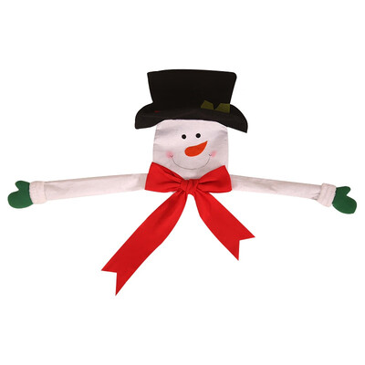 

Ornaments Winter Supplies Christmas Tree Toppers Snowman Santa Claus Hugger Hat Poseable Arms Holiday Decorations