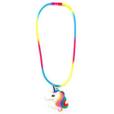 

Cartoon Cute PVC Unicorn Rainbow Silicone Necklace Childrens Jewelry Party Supplies 14 Styles